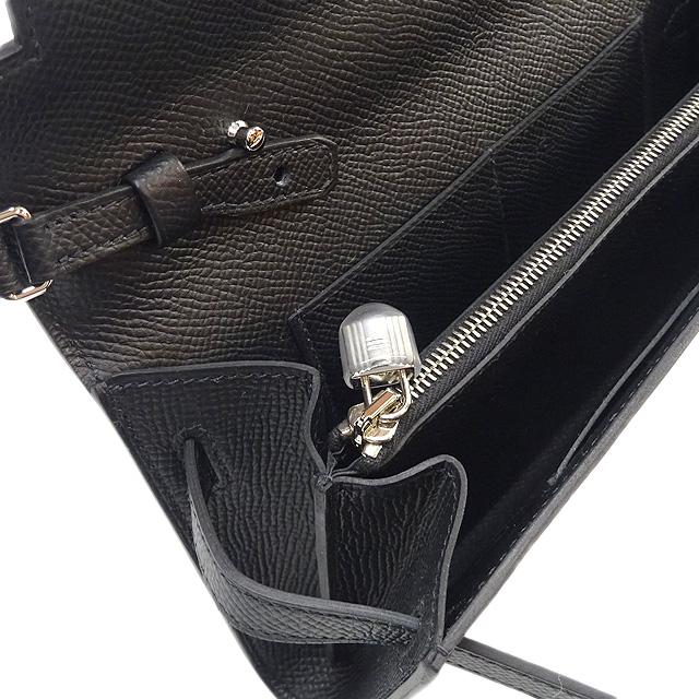 HERMES long wallet Kelly Wallet To Go Long Noir (Black) Veau Epsom Silver HW Stamp W[BRAND NEW][Authentic]