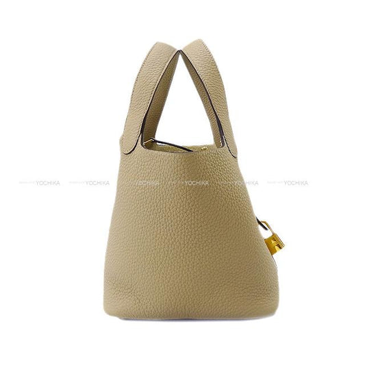 HERMES Handbag Picotin Lock 18 PM Trench Taurillon Clemence Gold HW Stamp K[BRAND NEW][Authentic]