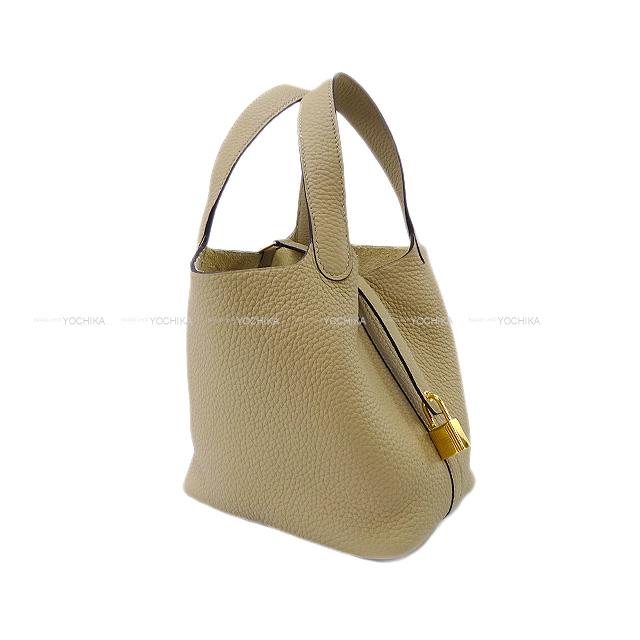 HERMES Handbag Picotin Lock 18 PM Trench Taurillon Clemence Gold HW Stamp K[BRAND NEW][Authentic]