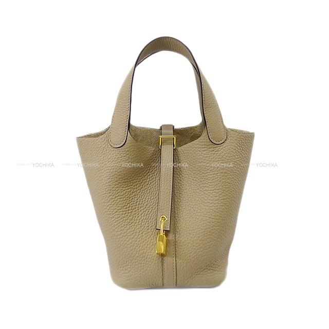 HERMES Handbag Picotin Lock 18 PM Trench Taurillon Clemence Gold HW Stamp K[BRAND NEW][Authentic]