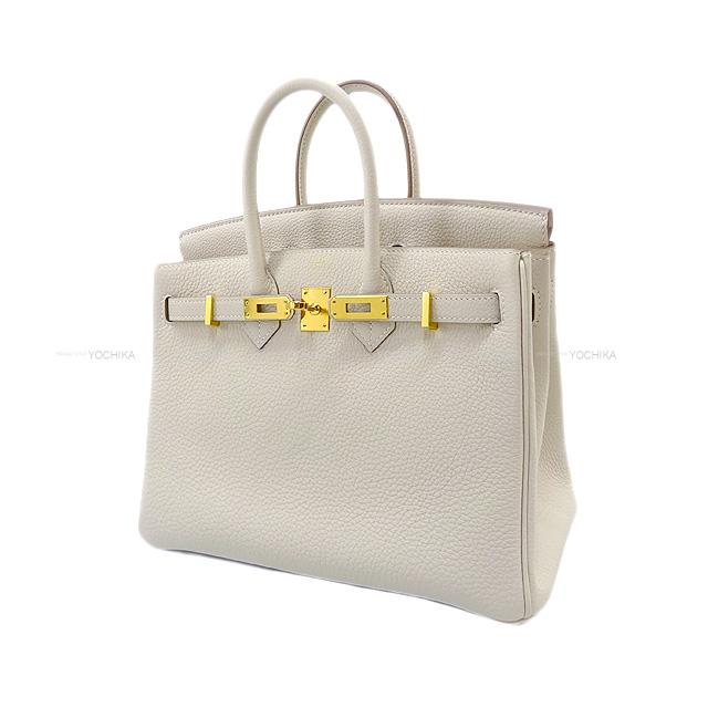 HERMES Handbag Birkin25 Craie Veau Togo Gold HW Stamp B[BRAND NEW][Authentic]