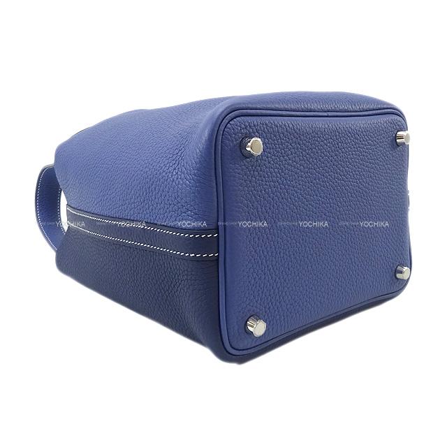 [Pre-loved] HERMES Handbag Picotin Lock 18 PM Casaque Bleu Brighton/Bleu Saphir Taurillon Clemence Silver HW Stamp Z[LIKE NEW][Authentic]