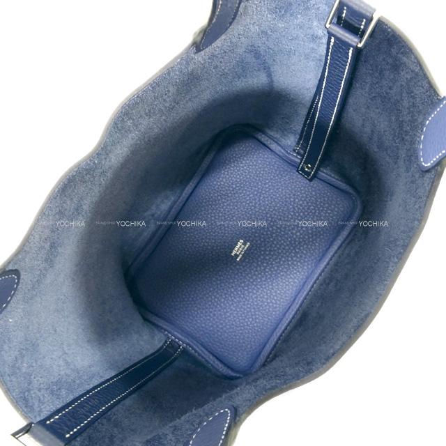 [Pre-loved] HERMES Handbag Picotin Lock 18 PM Casaque Bleu Brighton/Bleu Saphir Taurillon Clemence Silver HW Stamp Z[LIKE NEW][Authentic]