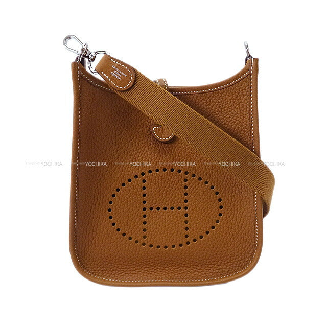 HERMES Shoulder bag Evelyne 16 TPM Gold Taurillon Leather Silver HW Stamp W[BRAND NEW][Authentic]