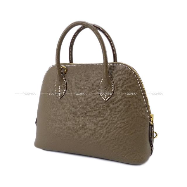HERMES Shoulder bag Bolide1923 25 Etoupe Ever Grain Gold HW Stamp U[BRAND NEW][Authentic]