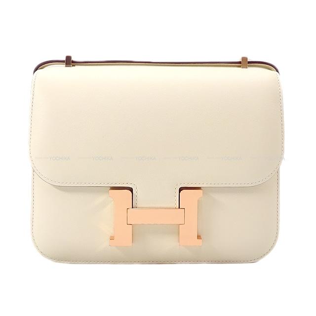 HERMES Shoulder bag Constance 3 18 Nata Evercalf Rose Gold HW Stamp Y[EXCELLENT][Authentic]