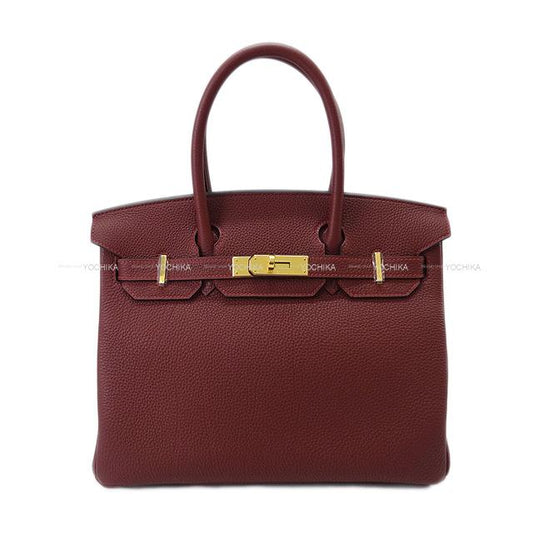 HERMES Handbag Birkin30 Rouge H Veau Togo Gold HW Stamp W[BRAND NEW][Authentic]