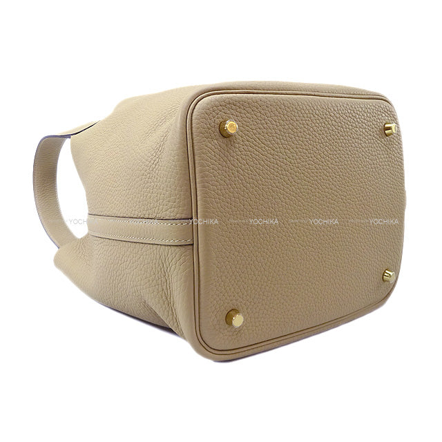 HERMES Handbag Trench Taurillon Clemence Gold HW Stamp K[BRAND NEW][Authentic]