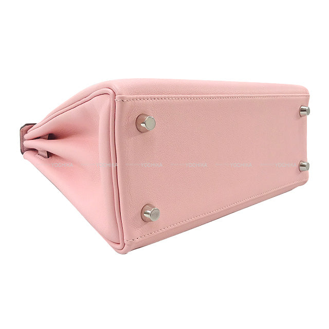 HERMES Shoulder bag Kelly25 Retourne Rose Sakura Veau Swift Silver HW Stamp K[BRAND NEW][Authentic]