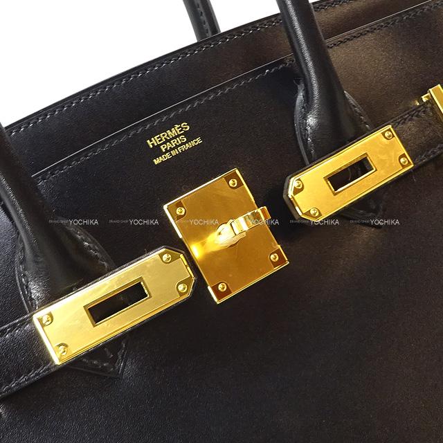 HERMES Handbag Birkin30 Noir (Black) Veau Sikkim Gold HW Stamp B[BRAND NEW][Authentic]