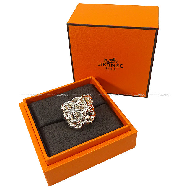 HERMES ring Chaine D'ancre Enchainee GM Silver Silver925 (SV925 Ag925) #52[EXCELLENT][Authentic]