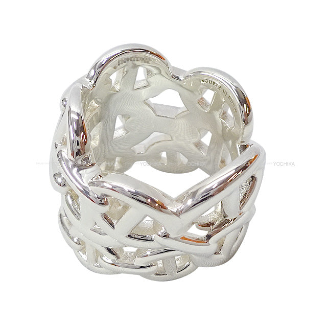 HERMES ring Chaine D'ancre Enchainee GM Silver Silver925 (SV925 Ag925) #52[EXCELLENT][Authentic]