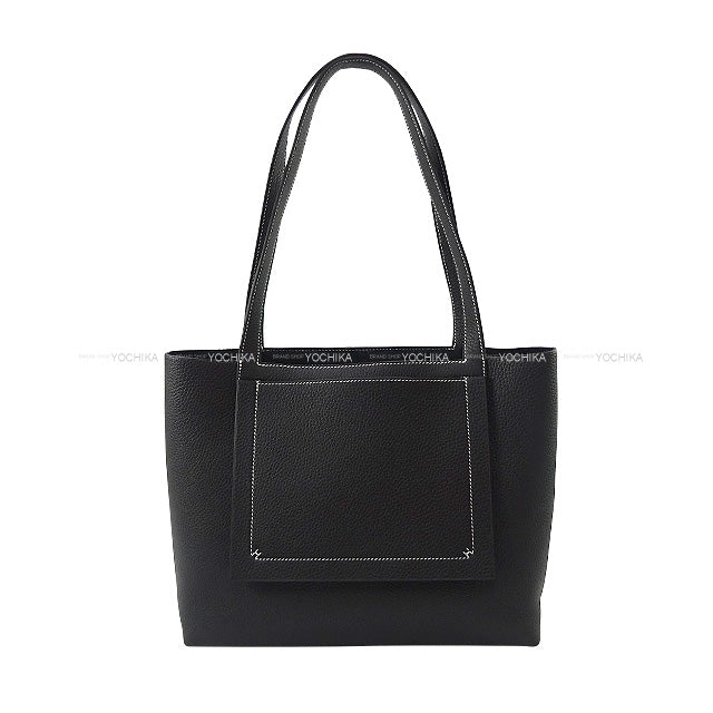 HERMES tote bag Cabasellier 31 Noir (Black) Taurillon Clemence Stamp U[ALMOST NEW][Authentic]