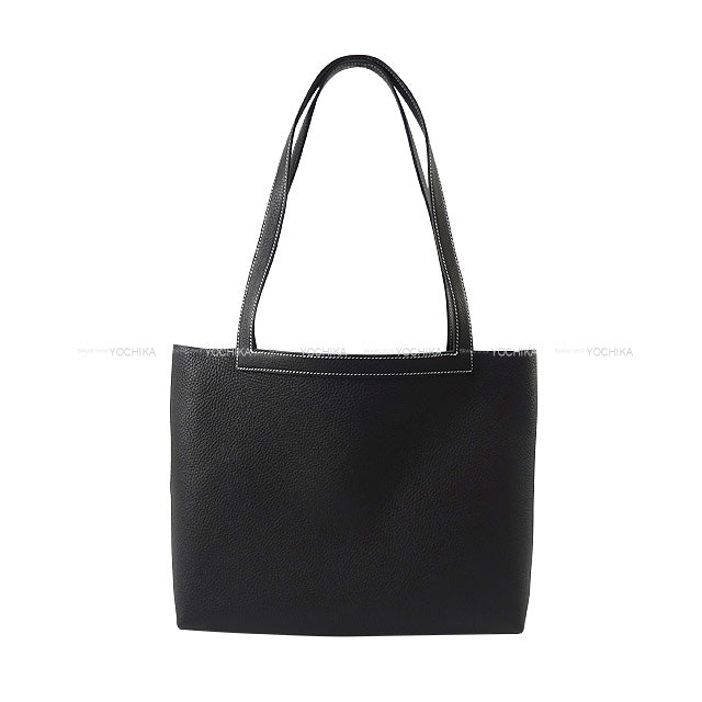 HERMES tote bag Cabasellier 31 Noir (Black) Taurillon Clemence Stamp U[ALMOST NEW][Authentic]