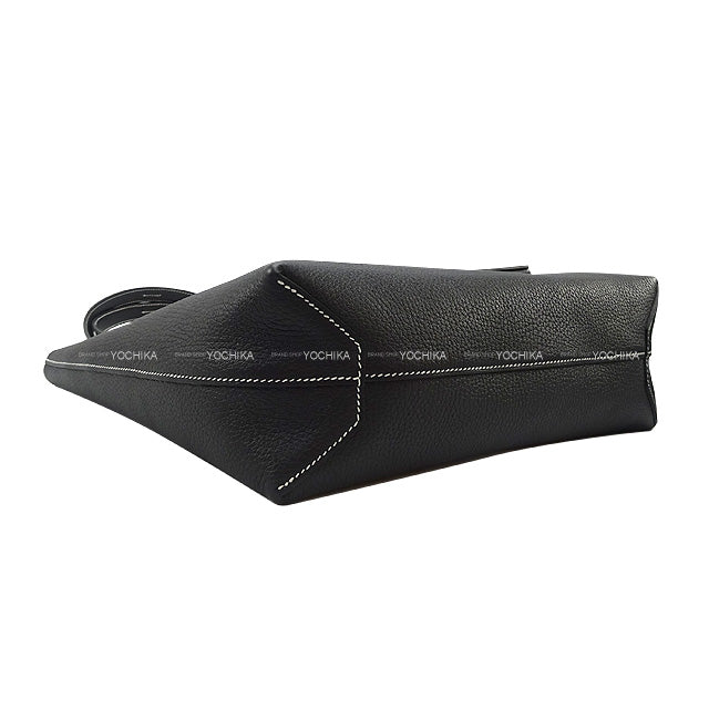 HERMES tote bag Cabasellier 31 Noir (Black) Taurillon Clemence Stamp U[ALMOST NEW][Authentic]