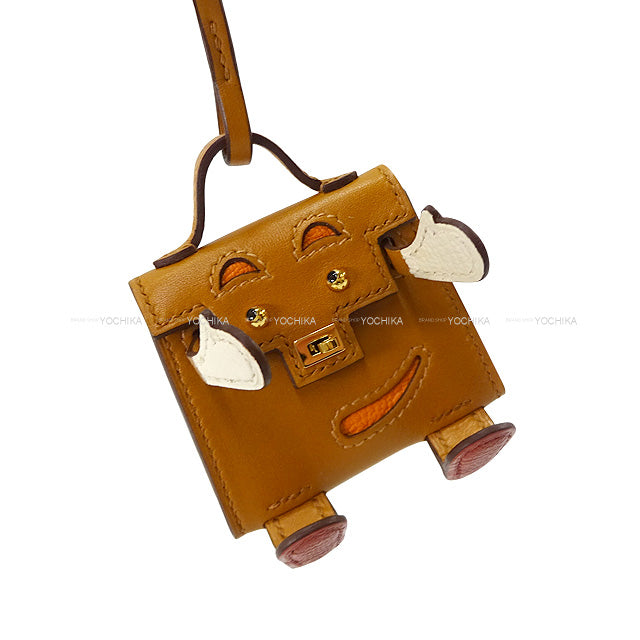 2021SS HERMES bag charm Bijoux de SAC Kelly doll Naturel-Sable/Orange/Nata/Brique(36) Veau Tadelakt Gold HW Stamp U[EXCELLENT][Authentic]