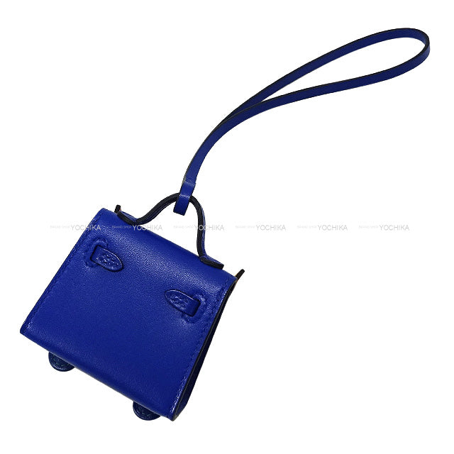 HERMES bagcharm Bag Charm Bijoux de SAC Kelly doll Bleu Electrique/Feu Orange/Vert Verone/Jaune de Naples Veau Tadelakt Gold HW Stamp U[EXCELLENT][Authentic]