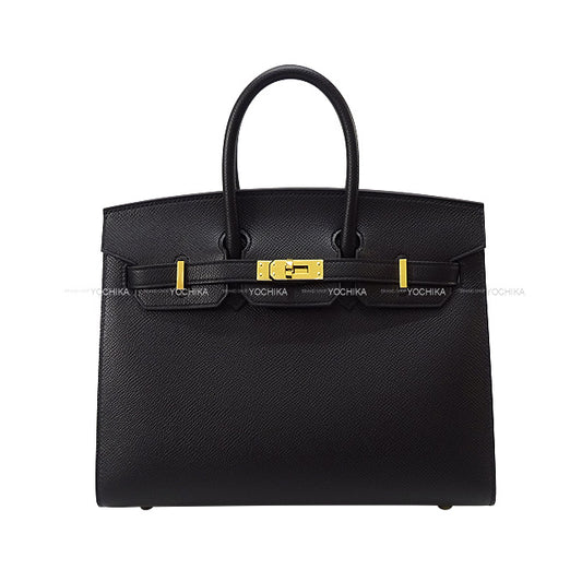 HERMES Handbag Birkin25 Sellier Noir (Black) Veau Epsom Gold HW Stamp W[BRAND NEW][Authentic]