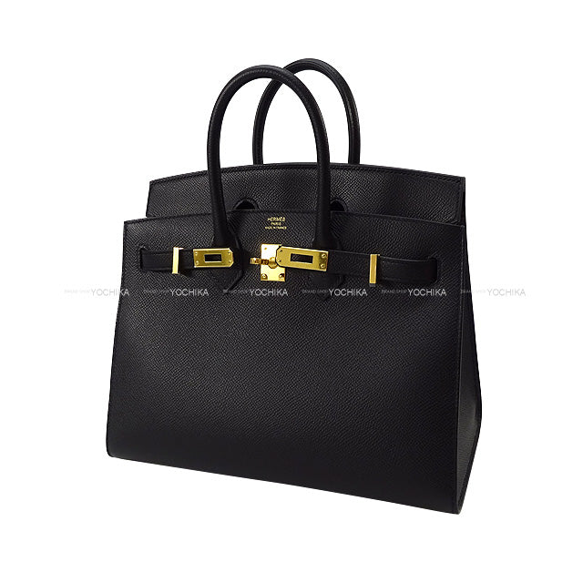 HERMES Handbag Birkin25 Sellier Noir (Black) Veau Epsom Gold HW Stamp W[BRAND NEW][Authentic]