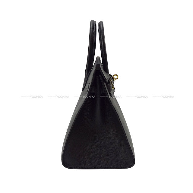 HERMES Handbag Birkin25 Sellier Noir (Black) Ever Grain Gold HW Stamp W[BRAND NEW][Authentic]