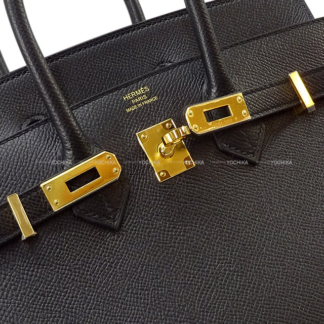 HERMES Handbag Birkin25 Sellier Noir (Black) Veau Epsom Gold HW Stamp W[BRAND NEW][Authentic]