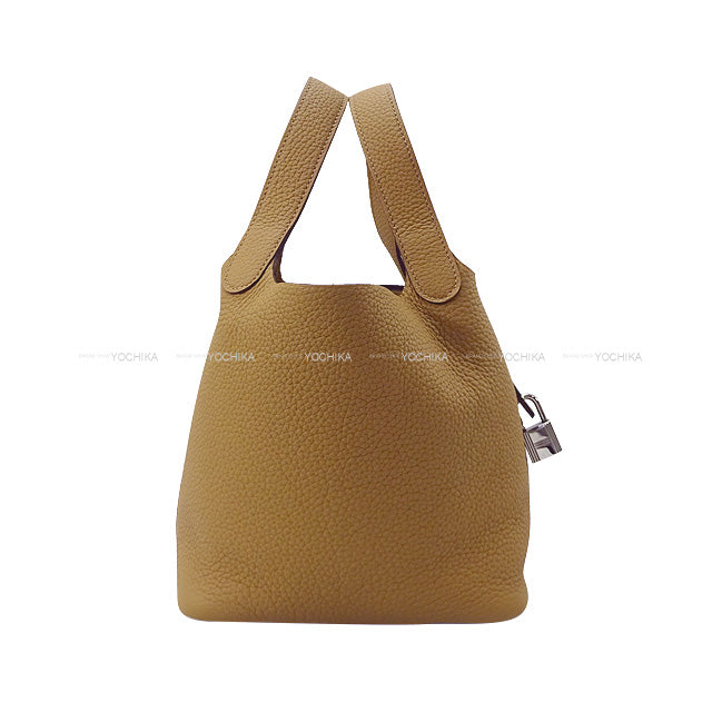 HERMES Handbag Picotin Lock 18 PM Biscuit Taurillon Clemence Silver HW Stamp K[BRAND NEW][Authentic]
