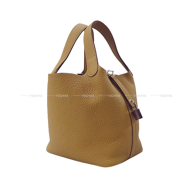 HERMES Handbag Picotin Lock 18 PM Biscuit Taurillon Clemence Silver HW Stamp K[BRAND NEW][Authentic]