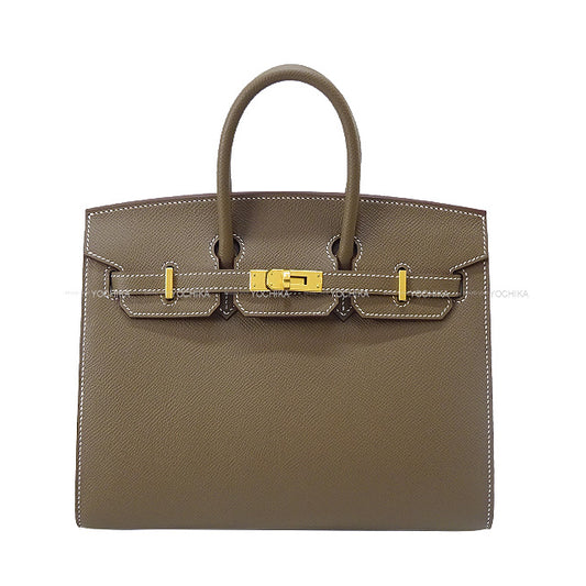 HERMES Handbag Birkin25 Sellier Etoupe Veau Epsom Gold HW Stamp K[BRAND NEW][Authentic]