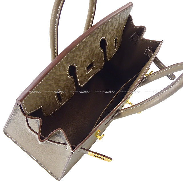 HERMES Handbag Birkin25 Sellier Etoupe Veau Epsom Gold HW Stamp K[BRAND NEW][Authentic]