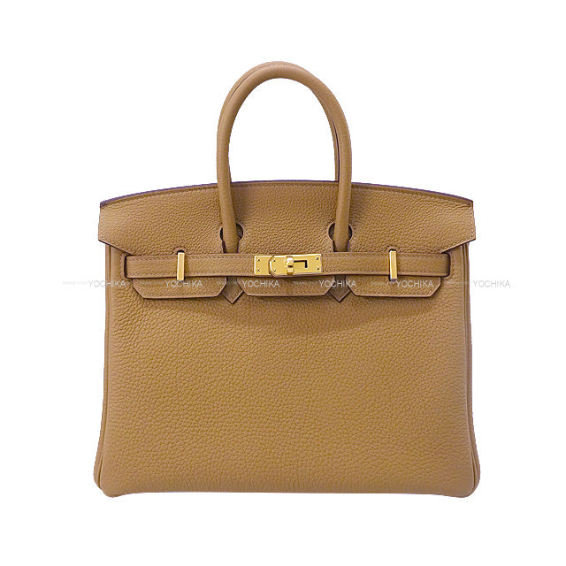 HERMES Handbag Birkin25 Biscuit Veau Togo Gold HW Stamp K[BRAND NEW][Authentic]