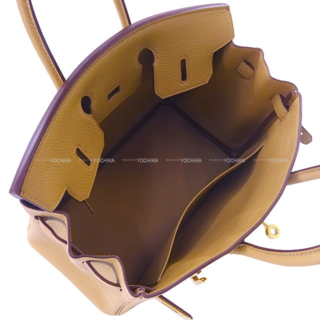 HERMES Handbag Birkin25 Biscuit Veau Togo Gold HW Stamp K[BRAND NEW][Authentic]