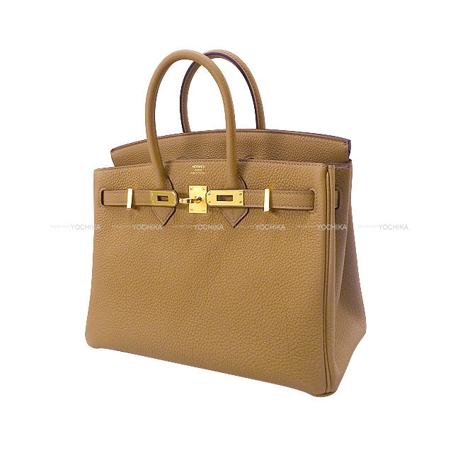HERMES Handbag Birkin25 Biscuit Veau Togo Gold HW Stamp K[BRAND NEW][Authentic]