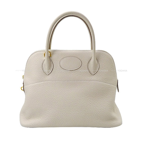 HERMES Shoulder bag Bolide31 Craie Taurillon Clemence Gold HW Stamp Z[EXCELLENT][Authentic]