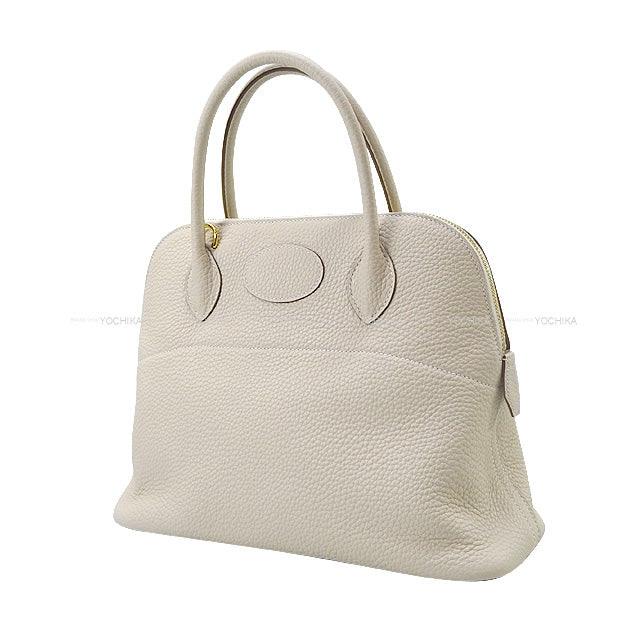 HERMES Shoulder bag Bolide31 Craie Taurillon Clemence Gold HW Stamp Z[EXCELLENT][Authentic]