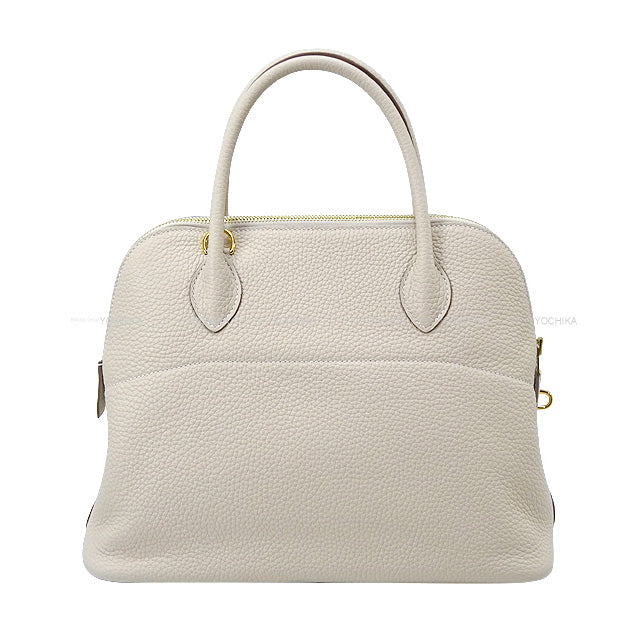 HERMES Shoulder bag Bolide31 Craie Taurillon Clemence Gold HW Stamp Z[EXCELLENT][Authentic]