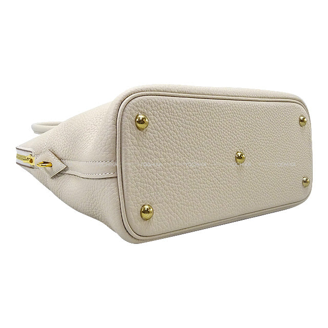 HERMES Shoulder bag Bolide31 Craie Taurillon Clemence Gold HW Stamp Z[EXCELLENT][Authentic]