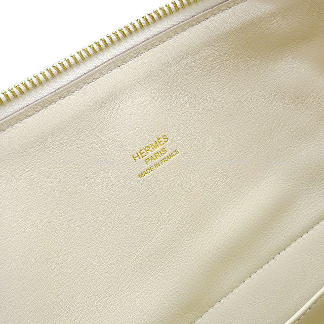 HERMES Shoulder bag Bolide31 Craie Taurillon Clemence Gold HW Stamp Z[EXCELLENT][Authentic]