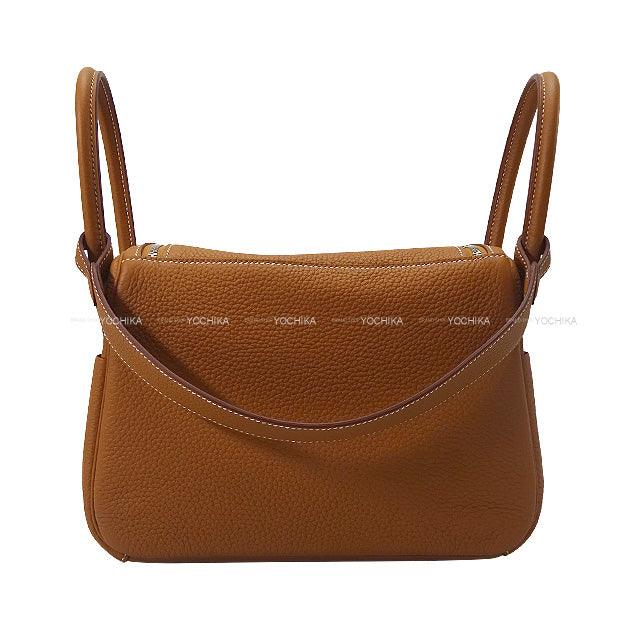 HERMES Shoulder bag Lindy 26 Gold Epsom Souple Silver HW Stamp U[EXCELLENT][Authentic]