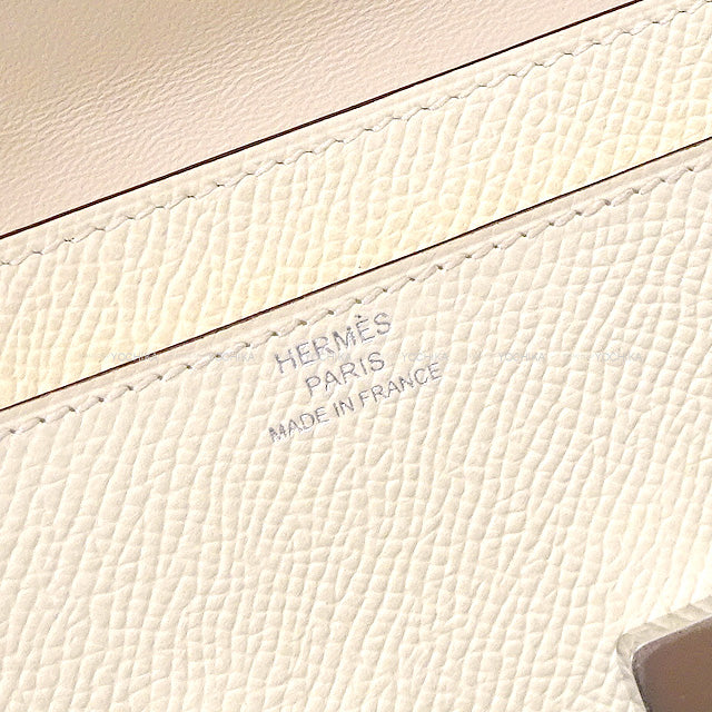 HERMES long wallet Constance Long wallet To Go Nata Veau Epsom Silver HW Stamp W[EXCELLENT][Authentic]
