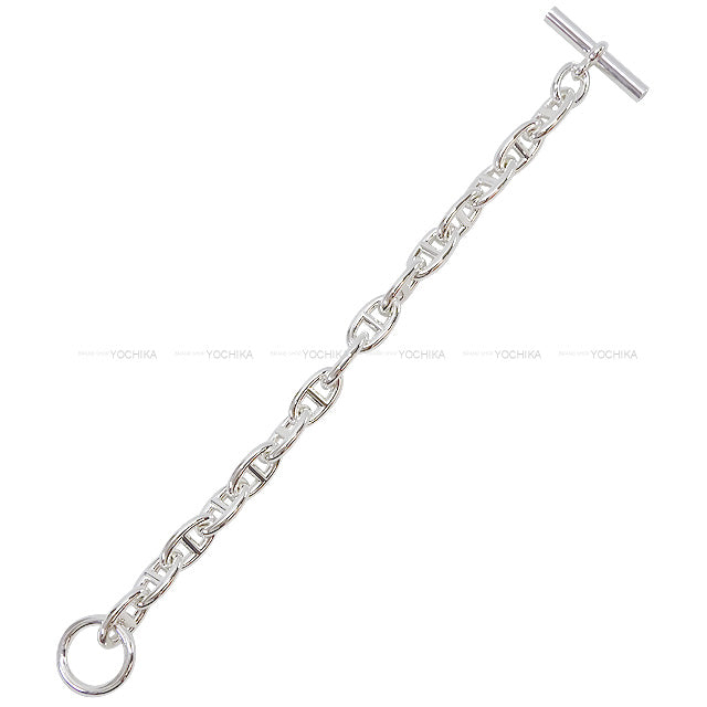 HERMES bracelet Chaine D'ancre GM 15 Silver Silver925 (SV925 Ag925) 1 frame around 0.8" Silver HW[BRAND NEW][Authentic]