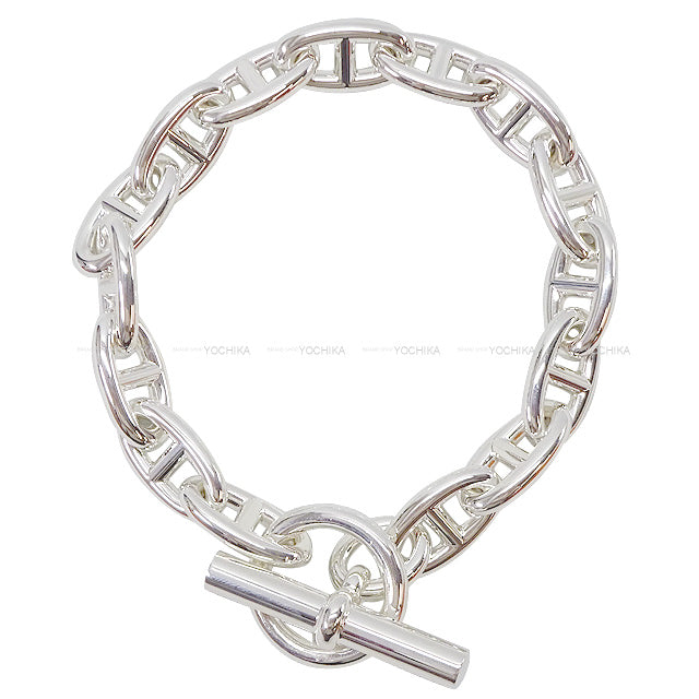 HERMES bracelet Chaine D'ancre GM 15 Silver Silver925 (SV925 Ag925) 1 frame around 0.8" Silver HW[BRAND NEW][Authentic]