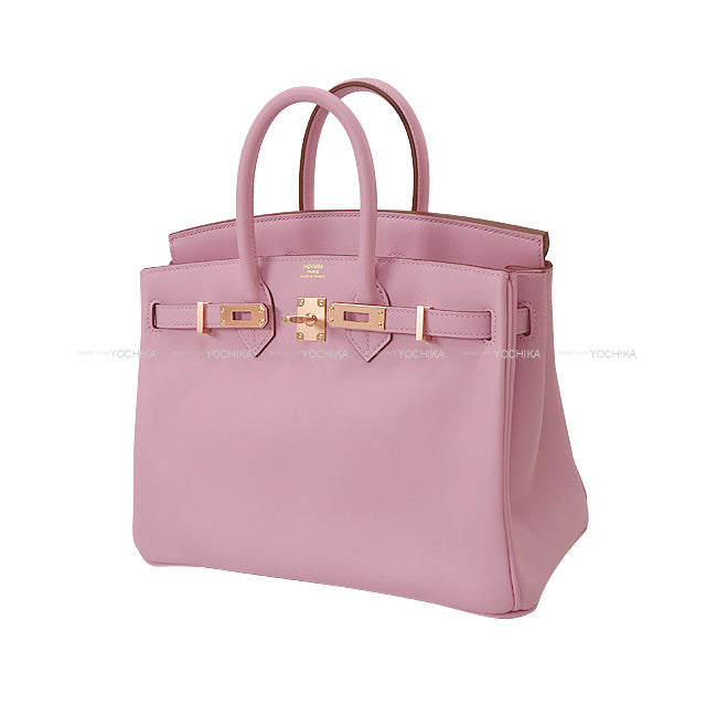 HERMES Handbag Birkin25 Mauve sylvestre Veau Swift Rose Gold HW Stamp W[BRAND NEW][Authentic]