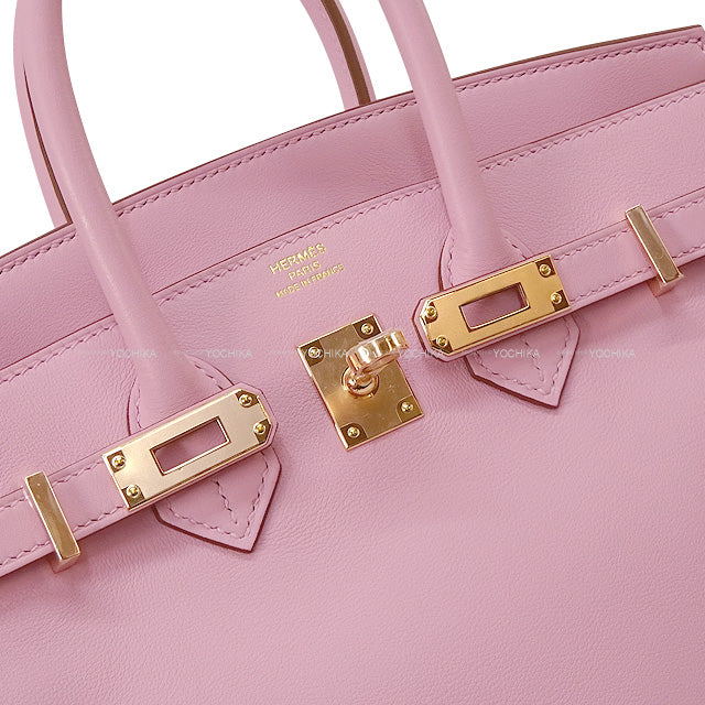 HERMES Handbag Birkin25 Mauve sylvestre Veau Swift Rose Gold HW Stamp W[BRAND NEW][Authentic]