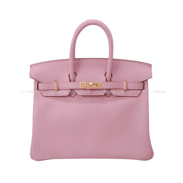 HERMES Handbag Birkin25 Mauve sylvestre Veau Swift Rose Gold HW Stamp W[BRAND NEW][Authentic]