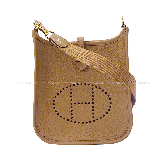 HERMES Shoulder bag Evelyne 16 TPM Biscuit Taurillon Clemence Gold HW Stamp K[BRAND NEW][Authentic]