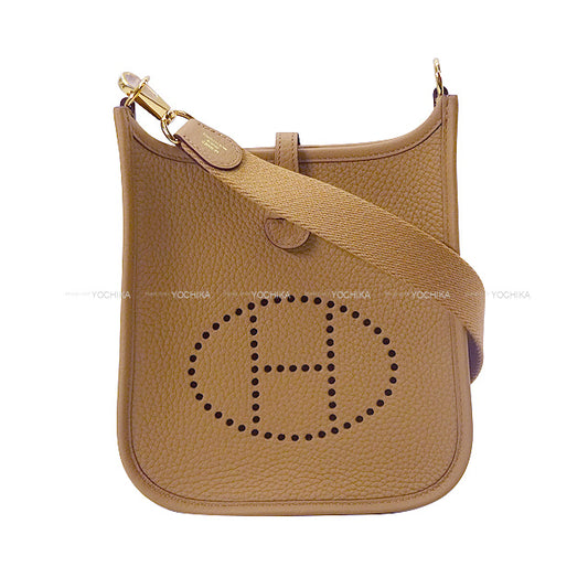 HERMES Shoulder bag Evelyne 16 TPM Biscuit Taurillon Clemence Gold HW Stamp K[BRAND NEW][Authentic]