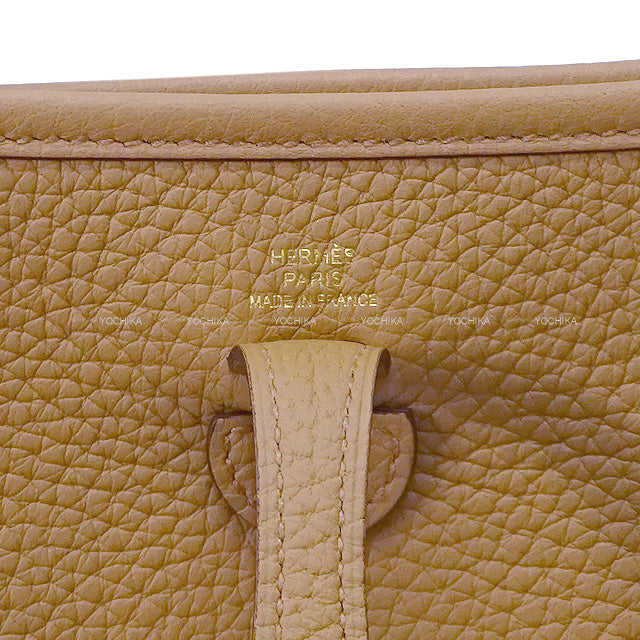 HERMES Shoulder bag Evelyne 16 TPM Biscuit Taurillon Clemence Gold HW Stamp K[BRAND NEW][Authentic]