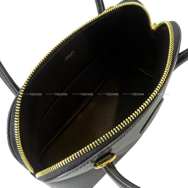 HERMES Shoulder bag Bolide27 Noir (Black) Ever Grain Gold HW Stamp U[EXCELLENT][Authentic]