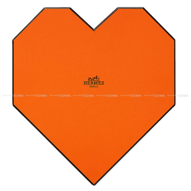 2017SS HERMES scarf Carre 90 Brides de Gala Love Blanc (White)/Orange/Noir (Black) Cotton100%[EXCELLENT][Authentic]