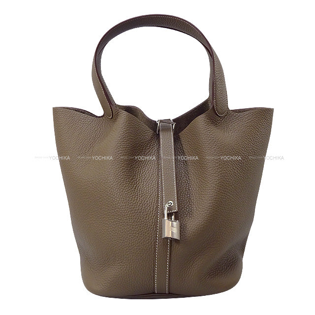 HERMES Handbag Picotin Lock 26 GM Etoupe Epsom Souple Silver HW Stamp W[BRAND NEW][Authentic]